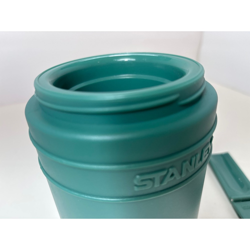 Stanley Aladdin Insulated Soup‎ Food Jar Thermos 10oz Green Black Folding Spoon - Picture 6 of 12